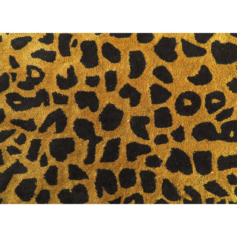 Hand Tufted Animal Print Area Rug, Rectangle 5" x 8"