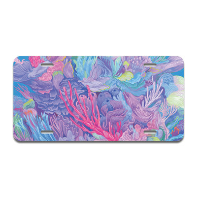 Dreamy Reef Aluminum Licence Plate| Licence Plate 12" X 6"