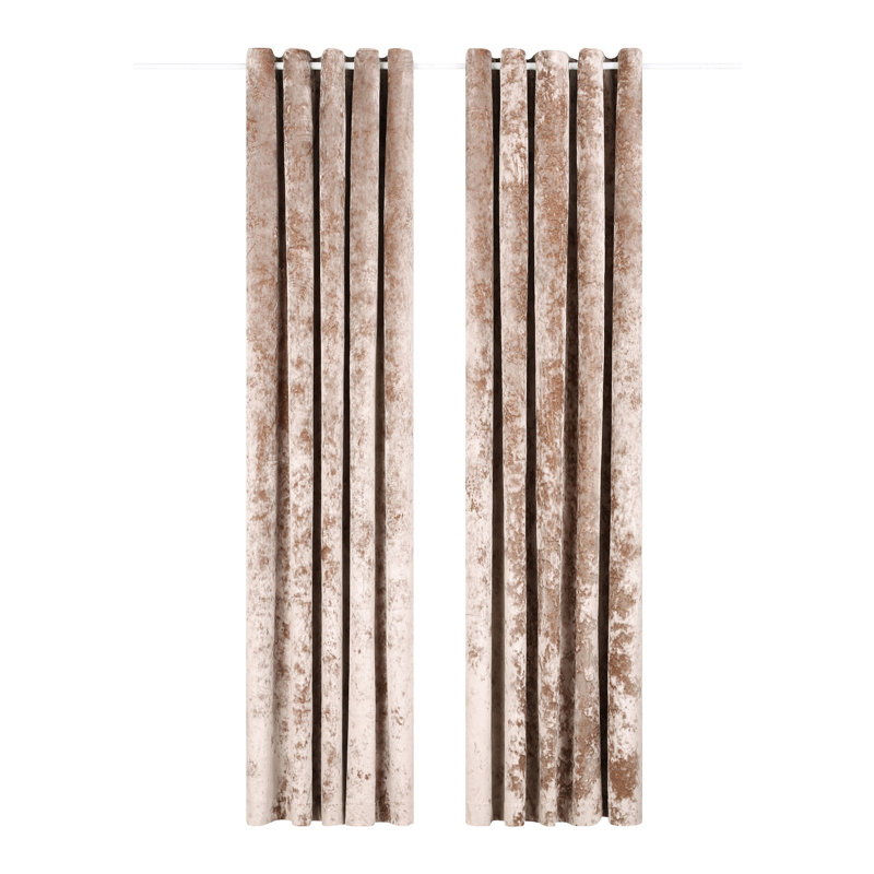 Reiban Room Darkening Curtain Pair, Pewter, 229cm Width x 137cm Drop