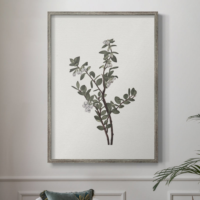 Impression florale vintage encadrée CLXVII - bois massif, H 11 po x l 9 po
