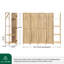 Paravent 4 panneaux pliable avec tablettes de rangement latérales, écran d'intimité en bois autoportant, 2 styles de panneaux décoratifs pour la chambre à coucher du salon-120249136