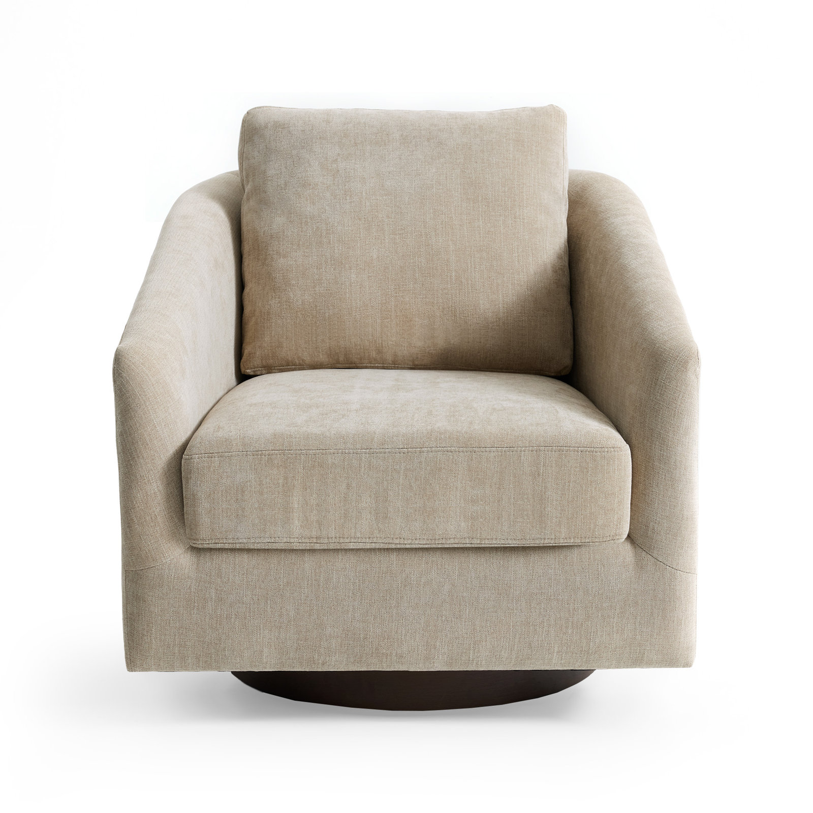 Upholstered Swivel Accent Chair, Sand