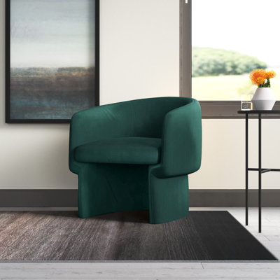 27.5" W Velvet Barrel Chair