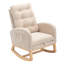 Chaise berçante avec repose-pieds à haut dossier-549167384