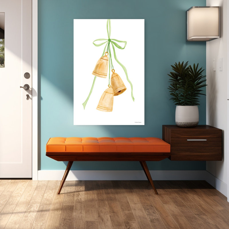Christmas Bells Abstract Contemporary Art, 48" H x 32" W