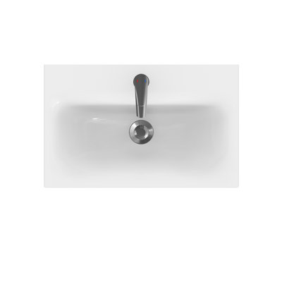 Cersanit Moduo White Ceramic Rectangular Sink with Overflow
