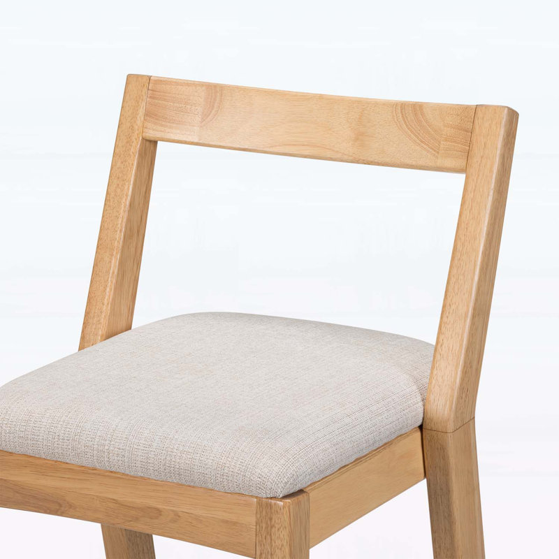 Chaises d'appoint d'intérieur, ensemble de 2, Naturel