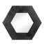Miroir hexagonal 18,5 "x 18,5" avec cadre en bois massif, décoration murale-917672304