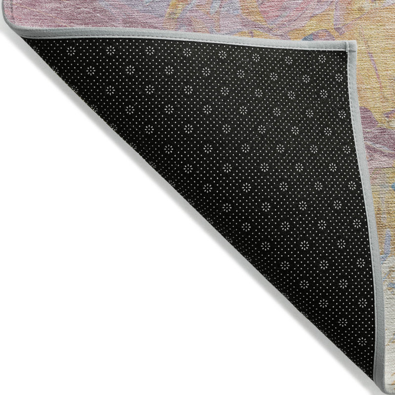 Tapis d'extérieur lavable abstrait bleu sarcelle et or 5 pi x 8 pi Fabre