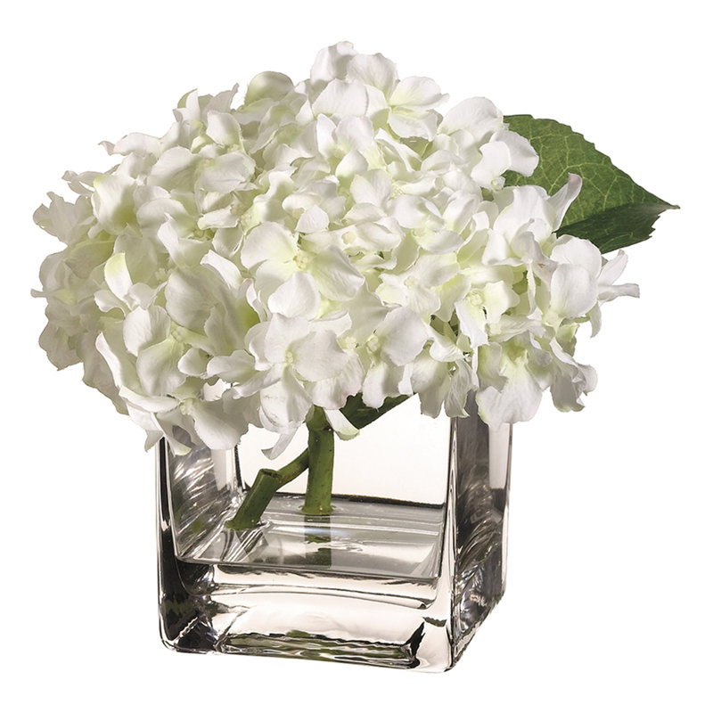 7H7W7 INC L HYDRANGEA IN Vase WH