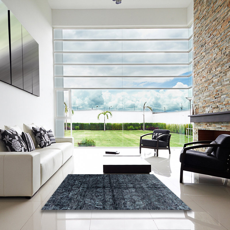 Tapis abstrait moderne 4502, Carré 8 pi