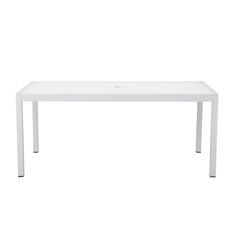 Table de salle à manger Artimus, Blanc, Blanc