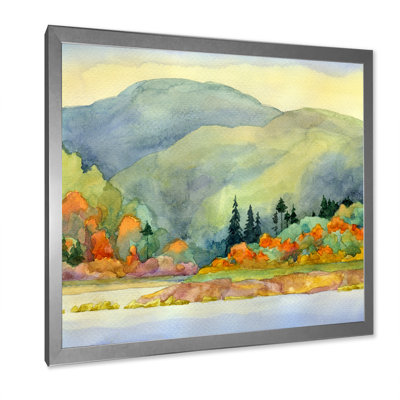 «Autumn Lake», peinture sur toile