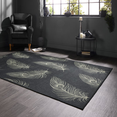 Geometric Digitally Printed 100% Polyester Area Rug