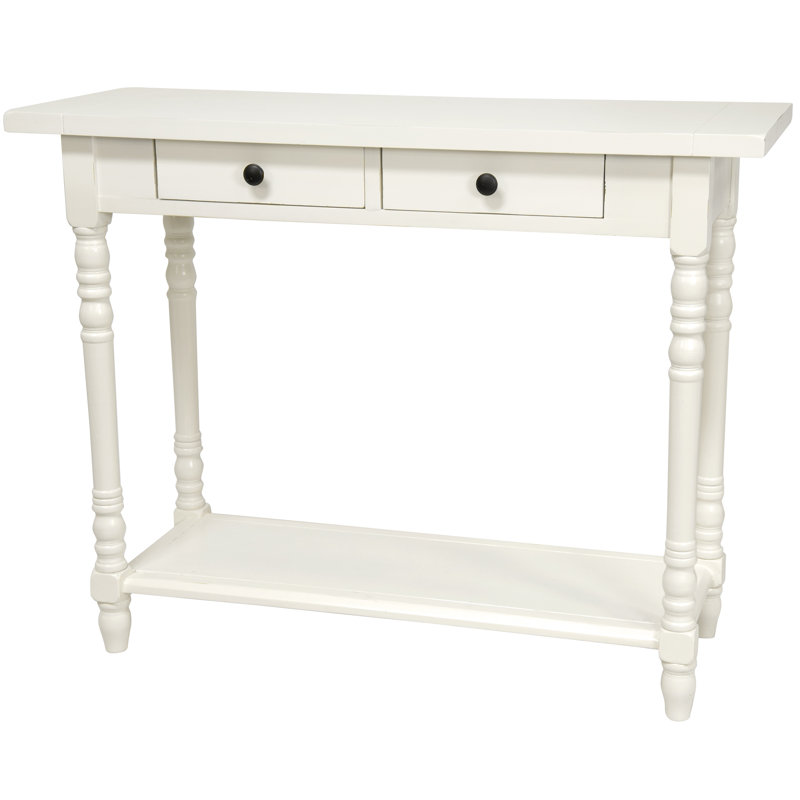 Console avec 2 tiroirs pour vestibule, Blanc