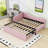 Twin Daybed with L-Shaped Backrest and Twin Trundle-1758909674