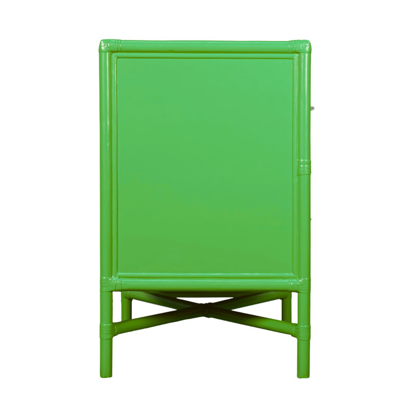 Venice 4 Drawers 54" W Double Dresser, Bright Green