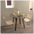 35.43" Round Dining Table, Rustic Brown MDF Kitchen Table for Small Spaces