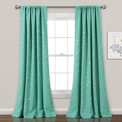 Lush Decor Star Blackout Curtain Panels Pair Drapes (Set of 2)