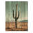 Saguaro Cactus And The Desert Sky III - Floral Cactus Wood Print - On Natural Pine Wood-1846949854
