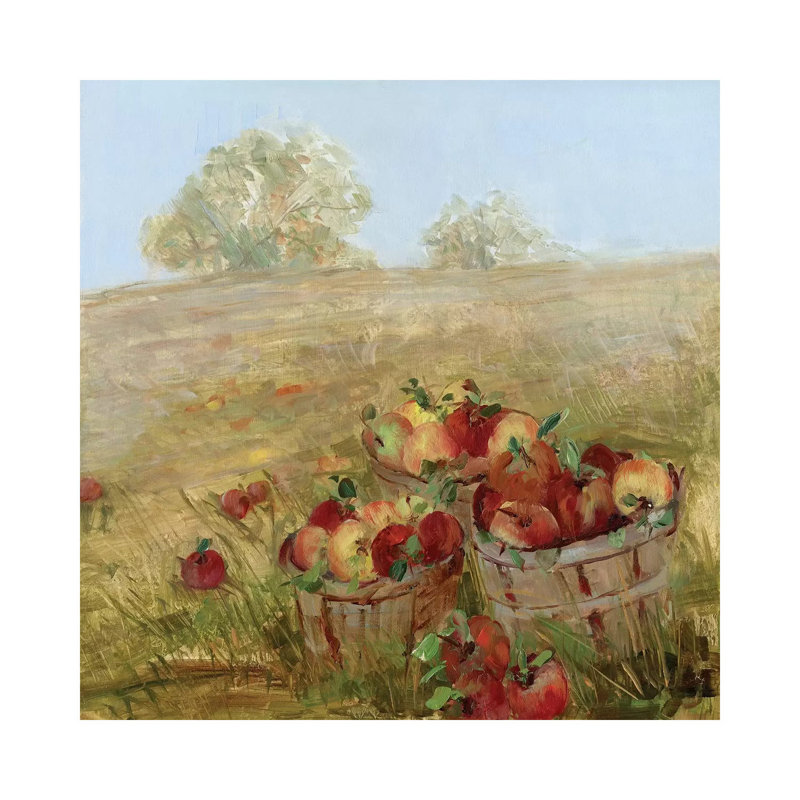 Apple Picking I by Sally Swatland - Wrapped Canvas Painting, 66.04 cm H x 66.04 cm W x 1.91 cm D