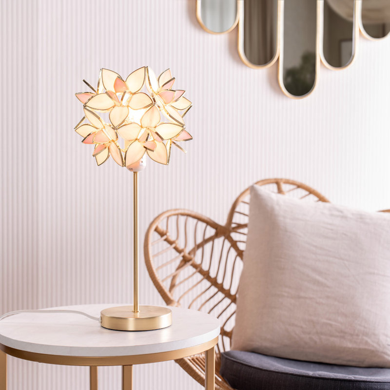 Clementina Metal Table Lamp, LED, Yes, Pink