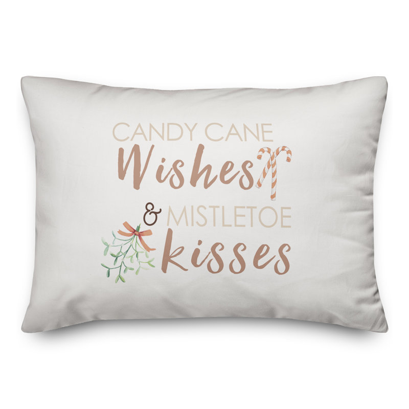  Candycane Wishes Kisses Rectangular Pillow Cover & Insert
