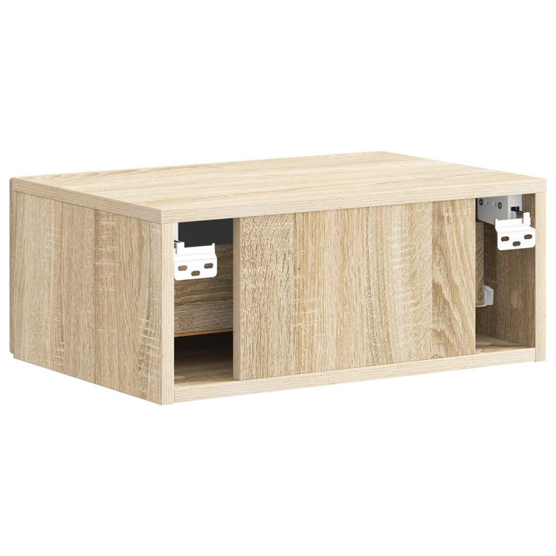 49cm W Manufactured Wood Bedside Table, Sonoma Oak