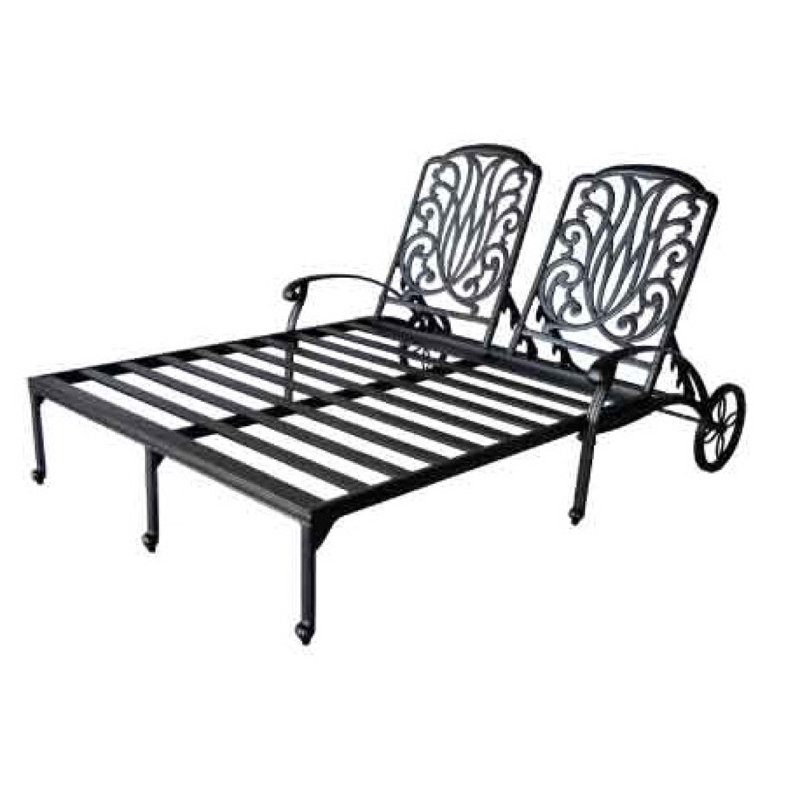 Allene Outdoor Metal Chaise Lounge
