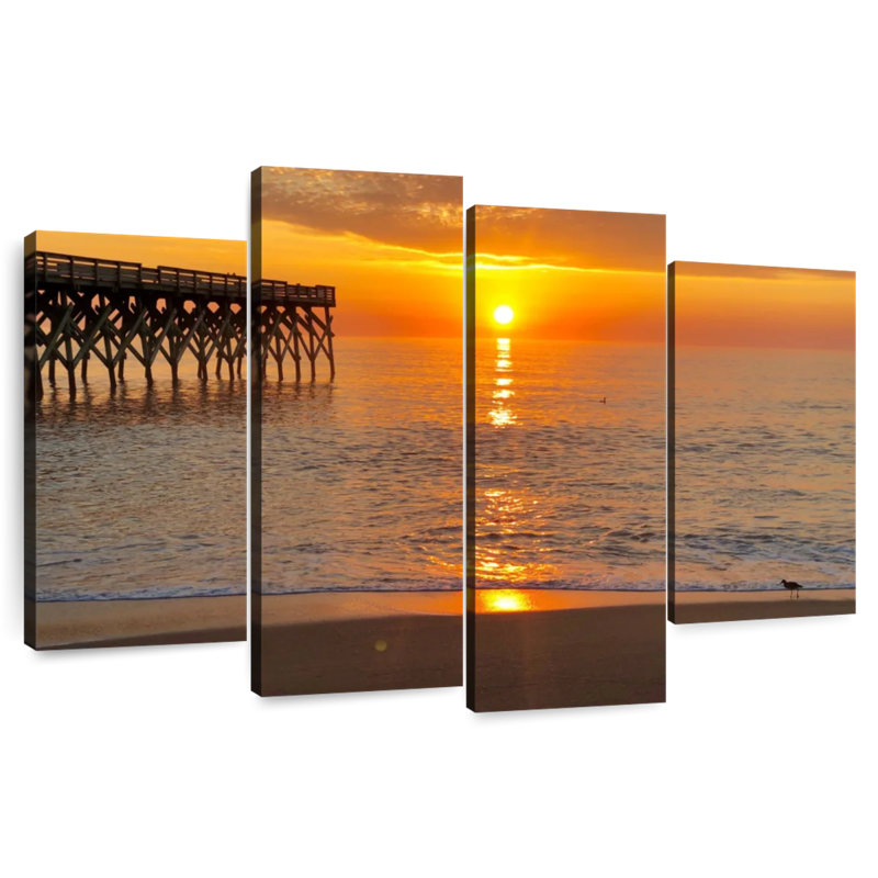 Aletra Wrightsville Beach au coucher du soleil, H 22 po x l 36 po