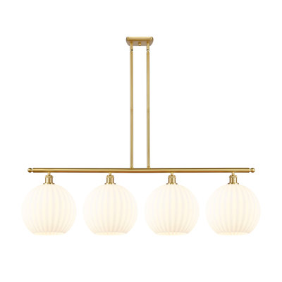 Luminaire suspendu pour îlot suspendu 4 lumières blanc vénitien Ballston