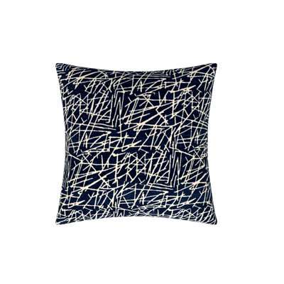 Coussin décoratif réversible en plumes abstraites