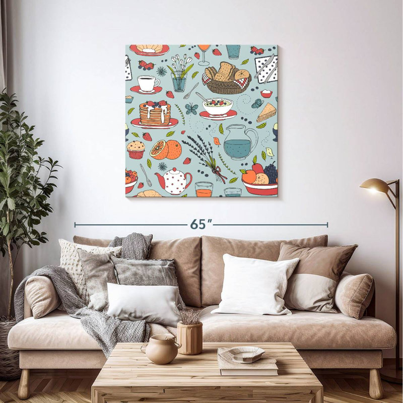 Motif de déjeuner, H 39 po x l 39 po