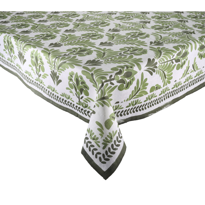 Botanica Tablecloth, Ivory/Green