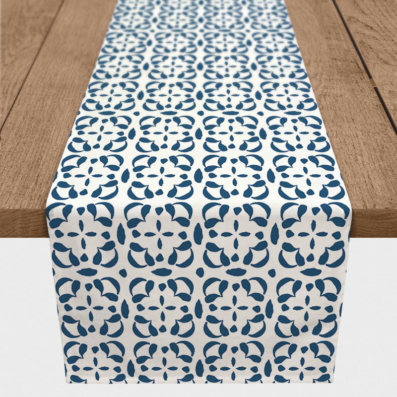 Chemin de table Tile, Bleu marine