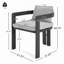 Chaise de patio d'extérieur en aluminium Pula, ensemble de 2 avec coussins