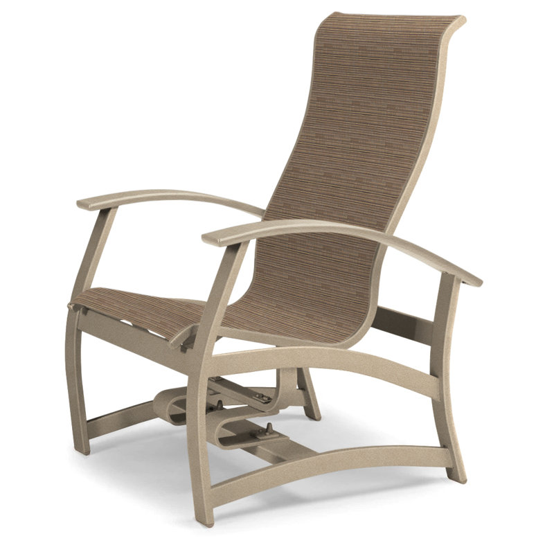 Askar Swivel Powder Coated Aluminum Outdoor Lounge Chair, Bark Performance, Textured Black, Desert P60
