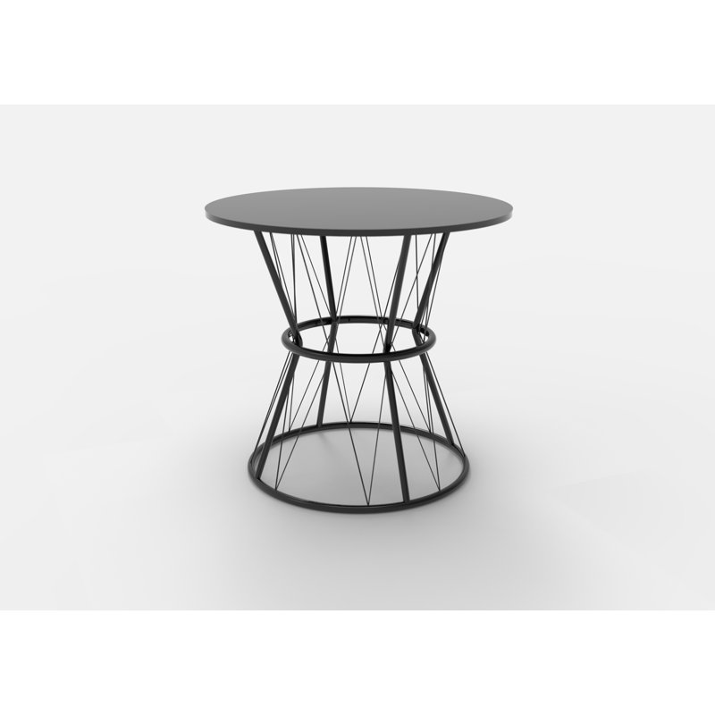 Mindenmines Pedestal End Table, Black