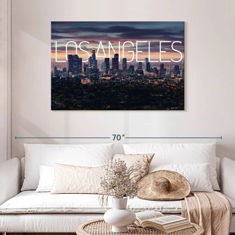 Los Angeles Vibes Canvas Print, 30" H x 45" W x 1.25" D