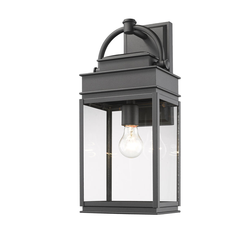 Fulton Aluminum Wall Light, 19.5" H x 8" W x 7" D, Black