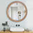 Round Wood Framed Wall Mirror