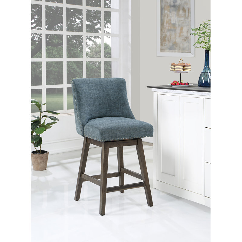 Tabouret de comptoir pivotant 26 po Granville, Bleu marine