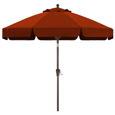 9’ Olefin Market Umbrella with Scalloped Valance and Tilt