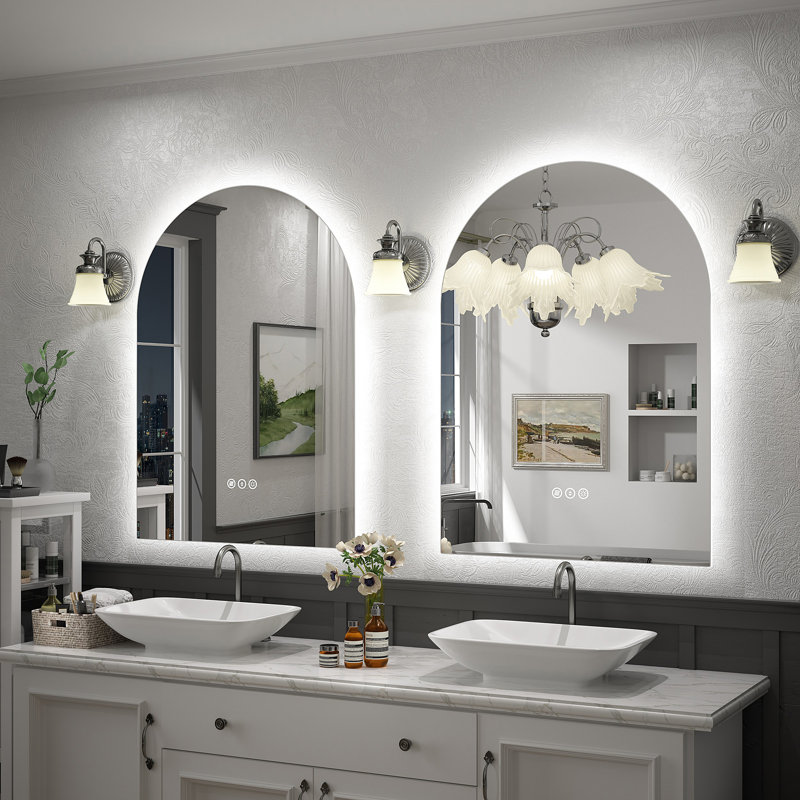 Aevar LED Lighted Wall Mirror, 36" x 26"