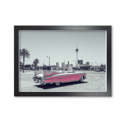 Retro Pink Car - Print