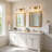 3-Light Vintage Bathroom Vanity Light With Petal-Inspired Glass Shades-591674465
