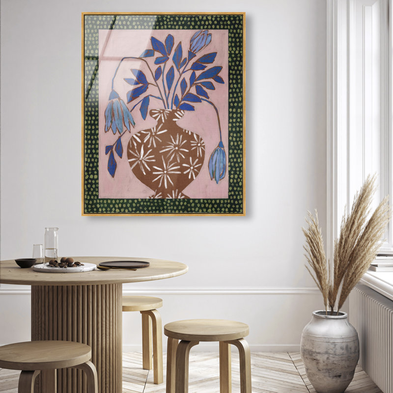 Verdant Stillness Acrylic Painting Print, 37"H x 31"W, Gold Floater Frame