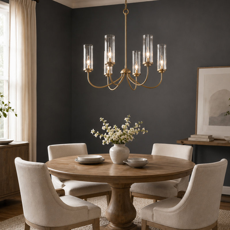 Arnita 6-Light Dimmable Drum Chandelier