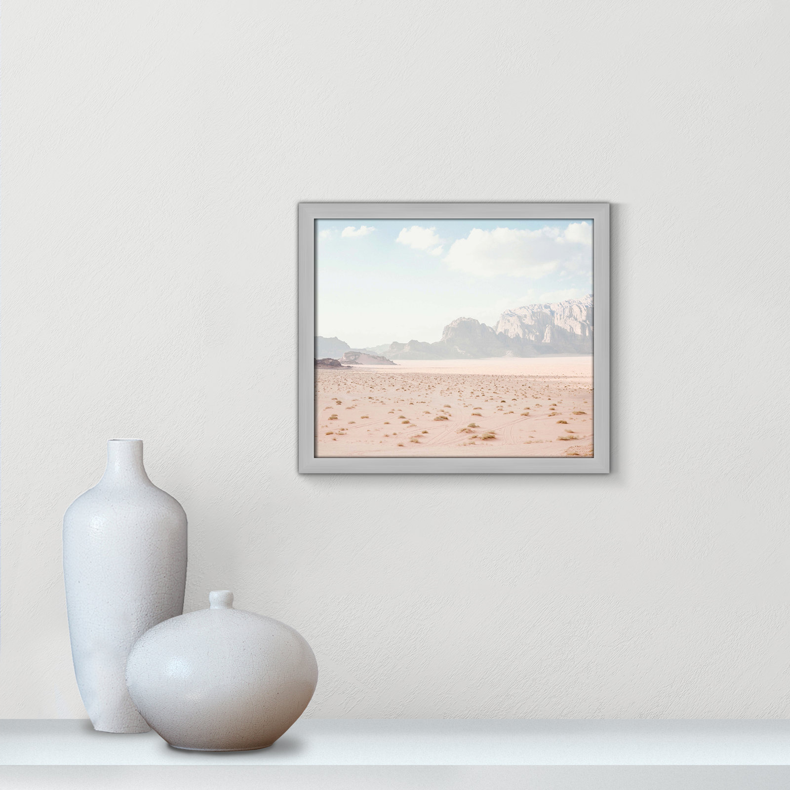 Tire Tracks by Leah Straatsma, Matte Silver Framed, 15" W x 13" H