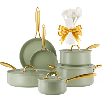 Batterie de cuisine en céramique 15 pièces Caannasweis
